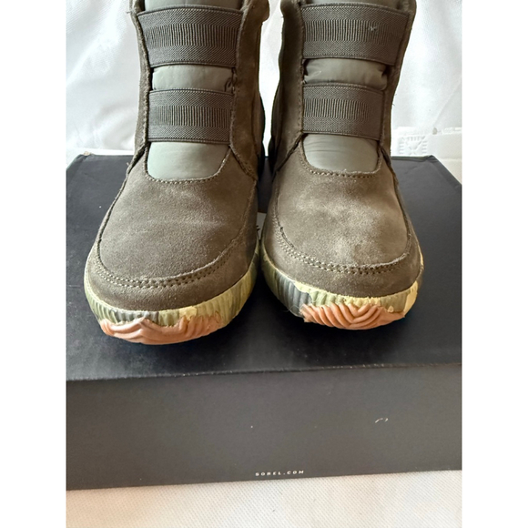 NWT Sorel Women's Out N About Plus Mid Boot Rain Waterproof Green Camo Size 7 - Picture 11 of 13